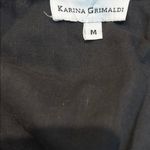 Karina Grimaldi  black and gold wrap dress Photo 4