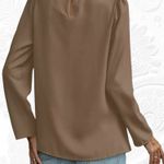 Women's Round Neck Puff Long Sleeve Blouse Photo 4