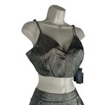 Lulus Pure Brillance Metallic Cami Skirt 2pcs Set Gold Size M Photo 6