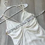 H&M  V Neck Keyhole Detail Ruched Mini Dress Cream (small) club going out date Photo 2