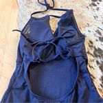 Athleta  Navy High Neck Keyhole One Piece Scoop Back Swimsuit Size XXS‎ Photo 5