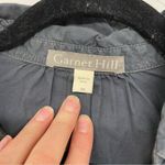 Garnet Hill  Bluish Grey V Neck 3/4 Sleeve Boho Blouse Womens XS Lagenlook Casual Photo 2