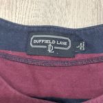 Duffield Lane Navy Burgundy Stripe Short Sleeve Pullover Shirt Midi Dress Size L Blue Size L Photo 3