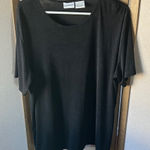 Liz Baker  Elegant Black Blouse xl Photo 0