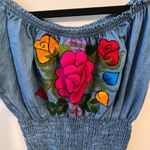 Anthropologie  Embroidered denim mini dress Photo 3