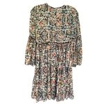 Bhanuna Anthropologie Floral Bell Sleeve Mini Dress Women's 0 Blue Boho Feminine Green Photo 9