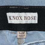 Knox Rose  Mid-Rise Embroidered Skinny Jeans Light Wash Stretch Denim Women’s 14 Photo 7