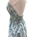 Aerie  Floral Criss Cross Halter Mini Dress Blue Size M Photo 9