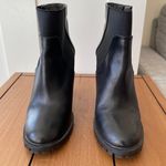 ZARA Basic Women's Black Leather Lug Sole Ankle Boots Size 36 Photo 7