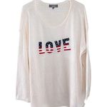 Marled Reunited  American Flag “Love” Sweater size 2X Photo 0