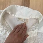 Victoria's Secret Victoria’s Secret M/L vintage gold label White lace button up blouse long sleeve Photo 1