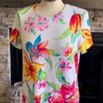 Ralph Lauren Lauren  Bold Print Fitted Short Sleeve Tee Photo 0