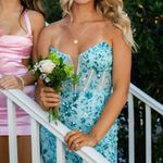 Sophia Thomas Blue Strapless Homecoming Dress Size 2 Photo 10