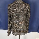 LPA  black long sleeve button down collared shirt size small Photo 5