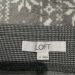 Loft  Pull On Straight Pants in Houndstooth Ponte In Gray Size‎ X-Large Photo 4