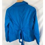 Liz Claiborne Button Up Tie Waist Jacket Blue Size Medium Photo 5