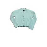 Kendall + Kylie  Ribber V neck Cardigan Button down Pistachio Green Small Photo 1