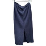 Carmen Marc Valvo size 4 midnight blue midi body hugging skirt Photo 1