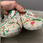 Vans Christmas  Classics Sneakers Paint Splatter Christmas DIY Red Green Size 8 Photo 3