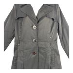 Kenneth Cole  Black Trench Coat Sz L Photo 5
