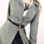 Vintage Deadstock Longline Houndstooth Jacket | Size M Gray Size M Photo 6