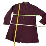 REVERSIBLE Coat Lightweight Nehru Collar Maroon Wine Color LAGENLOOK Fits M Photo 8