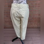NWT Oxford Women's Crop Golf Pants SZ 4 Pastel Yellow w/Black & Green Geo Print Photo 1