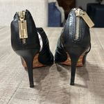 L.A.M.B. black leather sandals open toe made in Brazil Photo 2