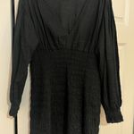 frame denim  Black Long Sleeve Dress Photo 2