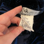 90s Y2K Navy Blue Velvet Formal Dress Size 4 Photo 9