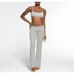 SKIMS  Fold Over Pants Womens Small Gray Heather Jersey Flare Wide Leg Lounge Photo 6