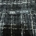ZARA WOMEN FITTED STRUCTURED PLAID BALCK/WHITE SHIRT Photo 2