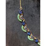 Banana Republic  Womens Gold Chain Blue And Green Crystal Necklace Lobster Claw Photo 4