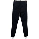 MOTHER High Waisted Looker Jeans Women’s Size 24 Guilty Party Skinny Ankle Fray Black Photo 5