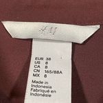 H&M Burgundy soft fabric women’s hidden button up casual shirt (8) Photo 4