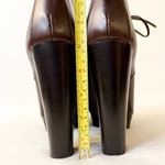 ZARA  Collection Special Edition Brown Leather Lace-Up Ankle Boots Size EU 40 Photo 8