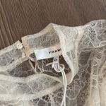 frame denim NWT Frame LACE MOCK NECK BLOUSE IN CREAM Photo 8