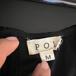 POL  crushed velvet embroidered swing dress, black, mock corset back , sz M Photo 9