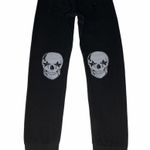 Lauren Moshi ✰ Kizzy Star Eye Skull Sweatpants ✰ Super Soft Material ✰ Jet Black Photo 4