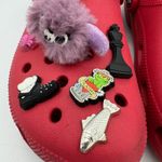 Crocs  Classic Clog Red Size W9 M7 with Rare Jibbitz Charms Custom Decorated Photo 3
