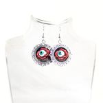 Handmade Gothic Victorian "Beauty is in the Eye of the Beholder" Rose Eyeball Earrings Photo 7