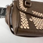 NWT MMS Design Studio Brown & Gold Studded vegan leather Crossbody shoulder Bag Photo 3
