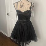 XOXO Black Studded gothic Mini Dress size-7 Photo 1