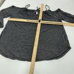 Michael Stars  Top Womens Large Grey Reversible Cold Shoulder‎ Blouse Photo 5