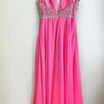 Vienna Prom Dress Pink with Silver Rhinestones Size 2 Photo 3