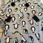 Free Press  Fleece Penguin Onsie Hooded Zip Up sz M Photo 3