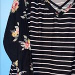 No Comment  Floral Striped Women's Top 3X Photo 5