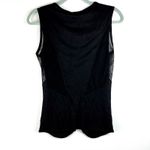 American Vintage Vintage Tom K Nguyen Black Lace Ruched Blouse Medium 90s Made in USA Photo 7