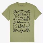 Hot Topic NEW NWT  Buy Books Boyfriend Fit T-Shirt Green Short Sleeve Tee JUNIORS Photo 0