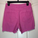 H&M DIVIDED Hot Pink Jean Shorts Womens 6 High Waist Raw Hem Denim Cotton Photo 1